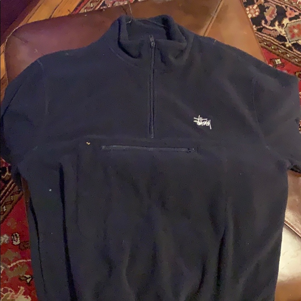 COPY - Stussy fleece pullover half zip.